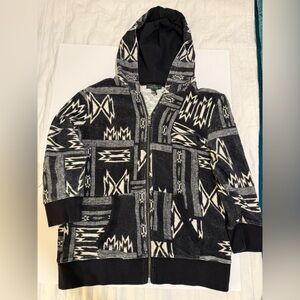 Ralph Lauren Black and White southwestern vintage zip up jacket